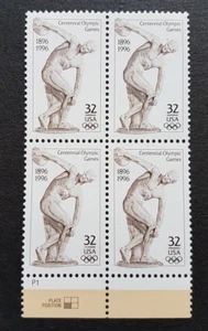 USA 1996 Centennial Olympic Games 1v xB4 (block of 4) Stamps Mint NH - Picture 1 of 2