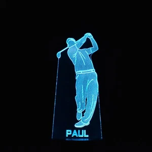 Golf Night Light | Personalised Golfer Light | Sports Gift | Driver | Golf Swing - Picture 1 of 13