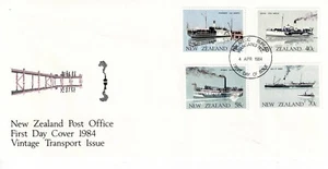NZ 1984 Vintage Ships First Day Cover, 24c, 40c, 58c & 70c matching stamps (C) - Picture 1 of 3