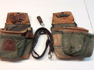 Occidental Leather Tool Bag Set Oxy Rig Construction Framer With Belt & Clip