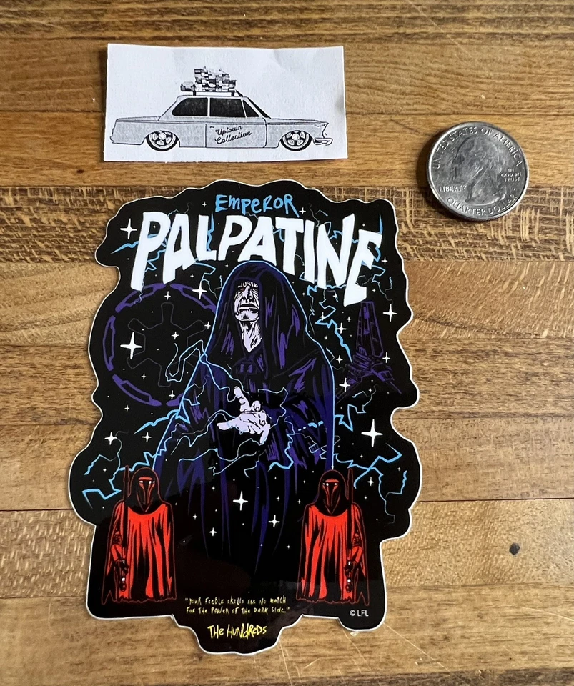 The Hundreds Clothing X Star Wars Emperor Palpatine Skateboarding STICKER Kith