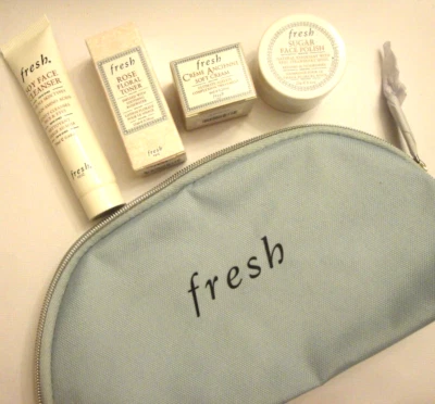 Fresh Rose Floral Toner Soft Cream Soy Face Cleanser Sugar Face Polish Travel  - Image 1 of 4