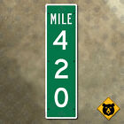 United States mile marker 420 highway road sign 36x10