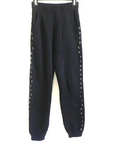 All Saints Jogginghose schwarz elastisch Taille/Manschetten Taschen 100 % Baumwolle Größe XS - Bild 1 von 12