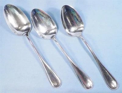 Cucharadas coloniales 3 Wm Rogers & Son plateadas 1895 Oneida buen estado Foto 1 de 4