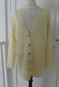 VITA GRACE Lemon Yellow Cardigan Fits 14-16 (42 in chest) - Picture 1 of 6