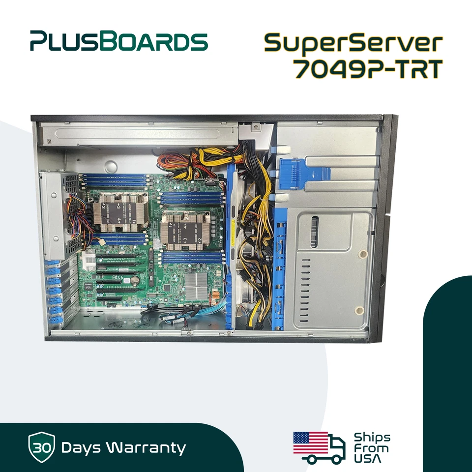 Supermicro SuperServer 8-Bay Workstation Server X11DPi-NT Bare System 2x PSU - Image 1 of 4
