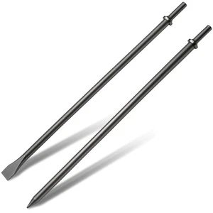 2 Pack 18" Air Hammer Bits Attachments,0.401 Inch Shank Chisel Bit Set,Cr-Mo ... - Picture 1 of 7