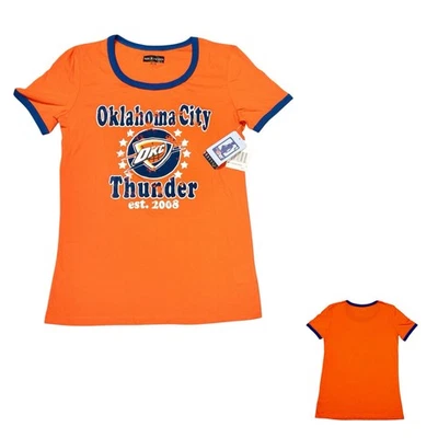 NWT NBA 4 Her Oklahoma City Thunder Womens Small T-Shirt 100% Cotton - Image 1 of 4