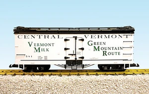 USA Trains R16018D G Vermont Milk U.S Refrigerator Cars (White/Black) #582 - Picture 1 of 1
