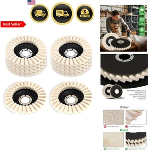 Wool Felt Flap Disc Abrasives 4-1/2 Inch Polishing Cutting Wheel for Metal Glass - Picture 1 of 9