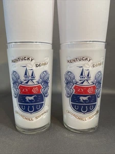 1968 Kentucky Derby 2er Set mattiert neuwertig Julep Gläser Churchill Downs - Bild 1 von 9