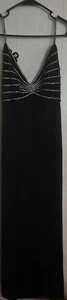 Lorris Azzaro Black Rhinestone Evening Gown Prom Dress Paris 8/10 - Picture 1 of 7