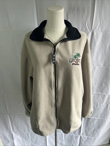Vintage Made In USA Key West Florida Fleecejacke Full Zip Beige Größe Large - Bild 1 von 6