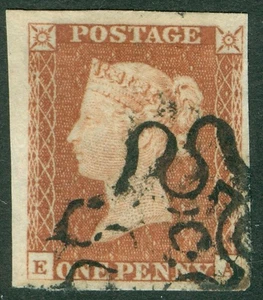 SG 8m 1d red-brown plate 20 lettered EA. Very fine used with a number '5' in... - Picture 1 of 1