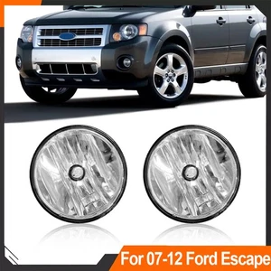 Pair Clear Fog Lights Driving Lamps Assembly w/Bulbs For 2007-2012 Ford Escape - Bild 1 von 9