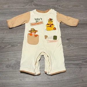 Mono Vintage Años 90 Disney Bebé Tigger Pooh 1er Día de Acción de Gracias Talla 6-9 Meses - Imagen 1 de 5