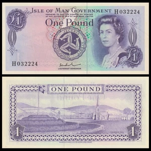 🇮🇲 Isle of Man 1 Pound 1976 QUEEN ELIZABETH II P 29 d Crisp UNC - Picture 1 of 5