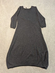 Abito Eileen Fisher donna maglione lungo lana merino nero medio  - Foto 1 di 10