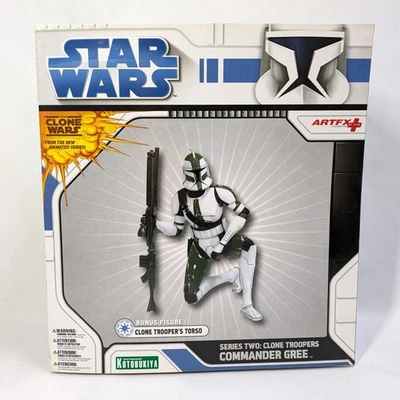 Star Wars Kotobukiya ARTFX+ Clone Wars Clone Trooper Commander Gree 2009 Nuevo Foto 1 de 4