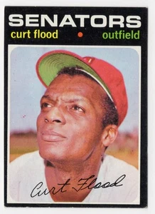 1971 Topps Curt Flood #535 Washington Senators - Picture 1 of 2
