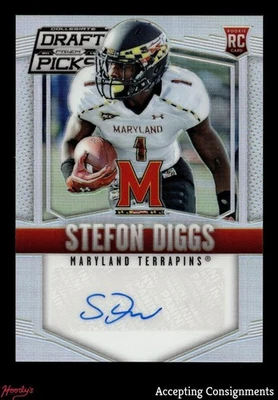 2015 Panini Prizm Draft Picks Autographs Prizms #243 Stefon Diggs RC ROOKIE AUTO - Image 1 of 2