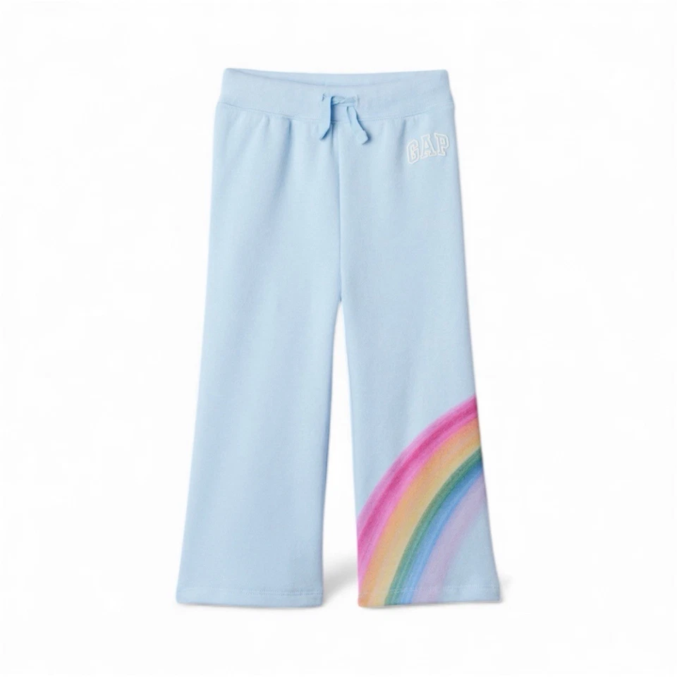 NWT Girls GAP Knit Flare Joggers Pants Rainbow NEW 5  - Image 1 of 1