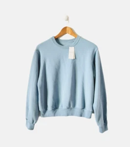 Abercrombie & Fitch Womens Baby Blue Sweatshirt Pullover Soft Size XS NWT - Picture 1 of 6