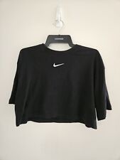 Nike Crop Top Black With Logo on  Front Size M 100% Cotton New Without Tags 