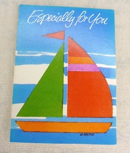Vintage American Greetings Geburtstagskarte speziell für Sie Segelboot - unbenutzt - Bild 1 von 3