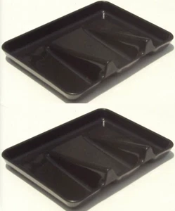 Two Tupperware Slanted Soap / Sponge Holder Raised Slots to Drain moisture Black - Picture 1 of 1