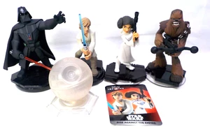 4 DISNEY INFINITY 3.0 Star Wars Darth Vader, Luke Skywalker, Leia, Chewbacca - Picture 1 of 7