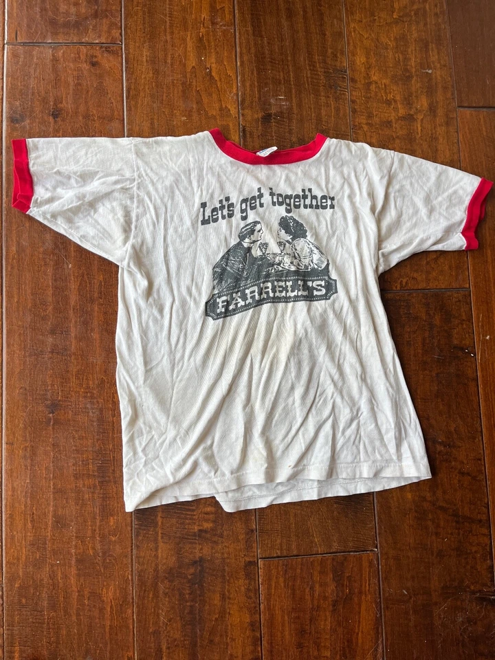 Camiseta De Colección Farrells Ice Cream Parlor Años 70 Campeón Timbre Talla Grande Foto 1 de 4