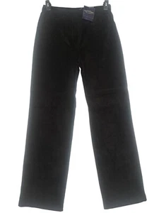 Pantalones de cuero genuinos Misses Sonoma negros Gotha 100 % gamuza para mujer talla 10 tiro alto - Imagen 1 de 12