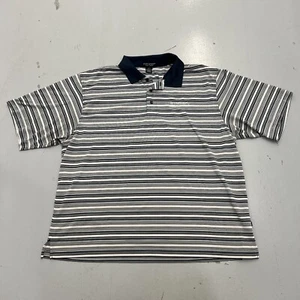 Byron Nelson Wyndham Championship Blue White Golf Striped Polo Shirt Mens Sz XL - Picture 1 of 13
