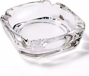 Glasaschenbecher, Home Aschenbecher, coole Aschenbecher niedlicher Aschenbecher eckig transparent - Bild 1 von 12