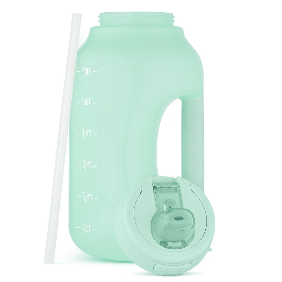 Ello Hydra Half Gallon Jug with Time Marker Handle Hydration 64Oz 1/2 Gallon