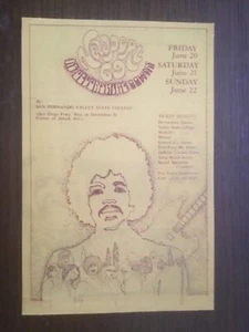 1969 HANDBILL ADVERTISING JIMI HENDRIX AT NEWPORT POP FESTIVAL, CALIFORNIA Repro - Bild 1 von 11