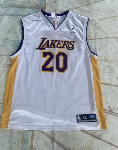 Vintage Reebok NBA Los Angeles Lakers Gary Payton #20 Size XL Cover