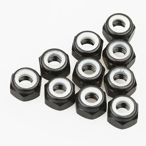 10PCS ALIENTAC Aluminum M4 Black Nylon Hex Insert Self-Lock Nuts - Picture 1 of 2