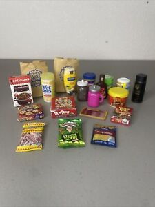 Mini Brands Lot of 20 Food Warheads, Bagel Bites, Skippy, Wet Ones, Slime