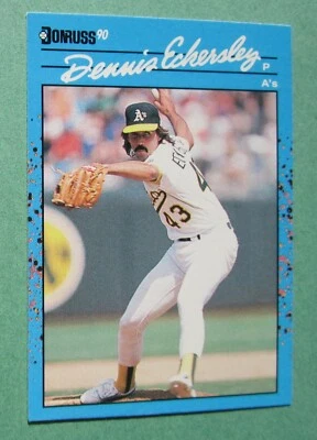 1990 Donruss Dennis Eckersley (Oakland Athletics) #12 HOF NRMT/MT - Image 1 of 2