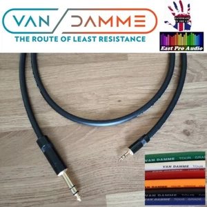 Van Damme TRS Stereo Patch Balanced Cable Neutrik Jack 6.35 & 3.5mm jacks 1m<6m - Picture 1 of 7