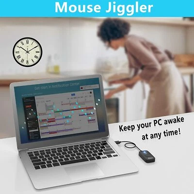 PC Mac Mouse Jiggler Clicker Mover Mouse Assistive Click Device Pointer Movement - Image 1 of 4