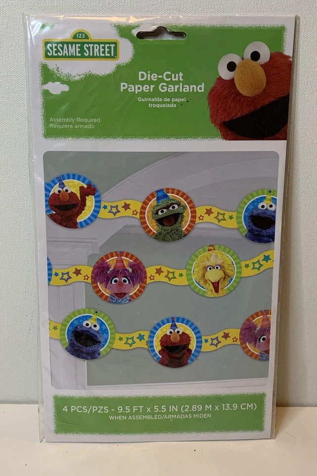 Amscan Die-cut Paper Garland Sesame Street Collection Party Accessory One