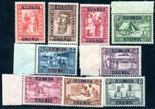 RUANDA URUNDI 1930 34-42 ** POSTFRISCH SELTENER SATZ (G0243