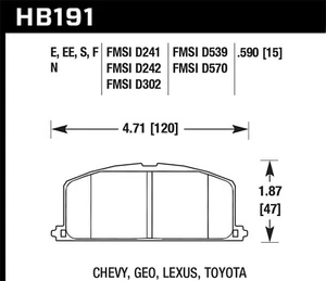 Hawk Performance HB191D.590 ER-1 Disc Brake Pad - Picture 1 of 2