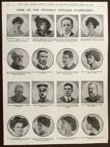 TITANIC KATASTROPHE 20. APRIL 1912 ZEITUNG 1 SEITIGES POSTER, DIE TÄGLICHE GRAFIK - Bild 1 von 12