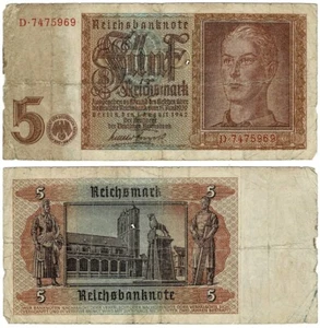 11993 WWII GERMANY 1942 5 REICHSMARK - Picture 1 of 1