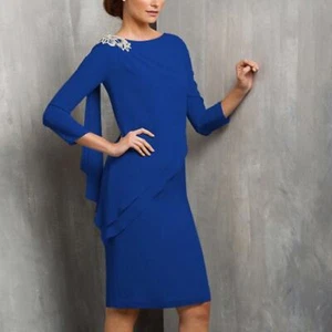 Black Label by Jasmine Short Sapphire Formal Dress 20 Plus Size - Picture 1 of 8